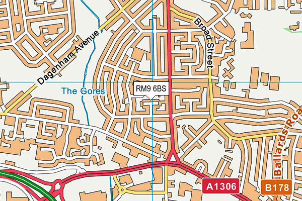 RM9 6BS map - OS VectorMap District (Ordnance Survey) RM9 6BS map - OS VectorMap District (Ordnance Survey)