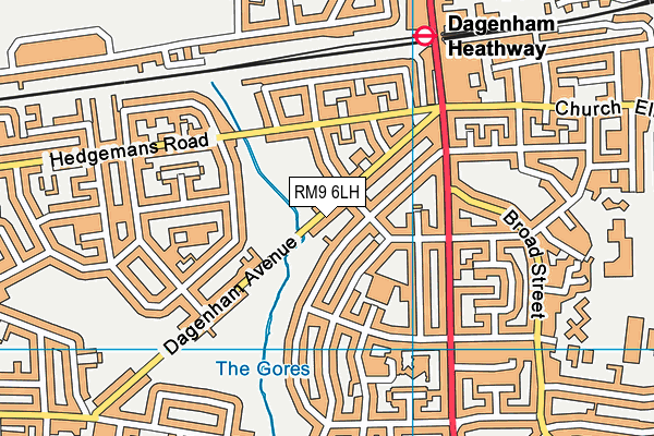 RM9 6LH map - OS VectorMap District (Ordnance Survey) RM9 6LH map - OS VectorMap District (Ordnance Survey)