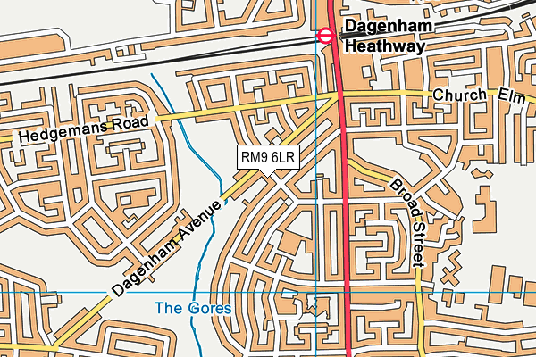 RM9 6LR map - OS VectorMap District (Ordnance Survey) RM9 6LR map - OS VectorMap District (Ordnance Survey)