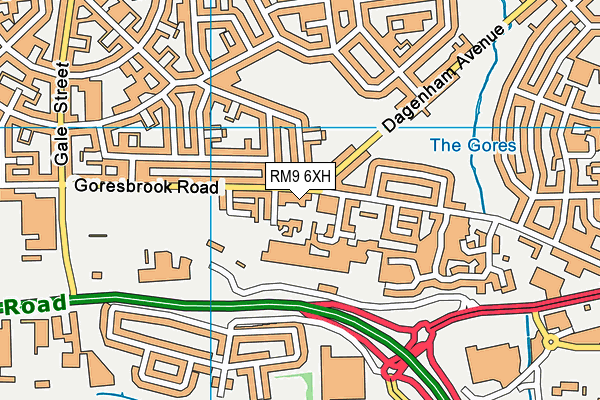 RM9 6XH map - OS VectorMap District (Ordnance Survey) RM9 6XH map - OS VectorMap District (Ordnance Survey)
