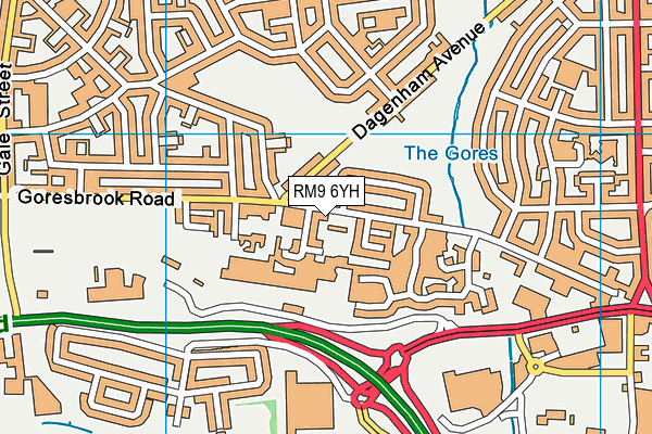 RM9 6YH map - OS VectorMap District (Ordnance Survey) RM9 6YH map - OS VectorMap District (Ordnance Survey)