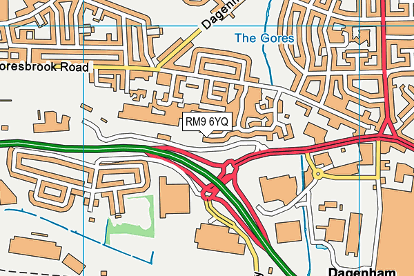 RM9 6YQ map - OS VectorMap District (Ordnance Survey) RM9 6YQ map - OS VectorMap District (Ordnance Survey)