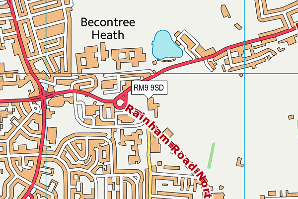 RM9 9SD map - OS VectorMap District (Ordnance Survey) RM9 9SD map - OS VectorMap District (Ordnance Survey)
