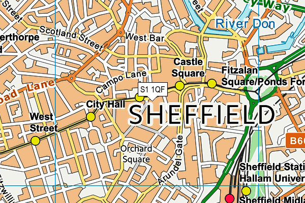 S1 1QF map - OS VectorMap District (Ordnance Survey) S1 1QF map - OS VectorMap District (Ordnance Survey)