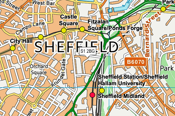 S1 2BG map - OS VectorMap District (Ordnance Survey) S1 2BG map - OS VectorMap District (Ordnance Survey)