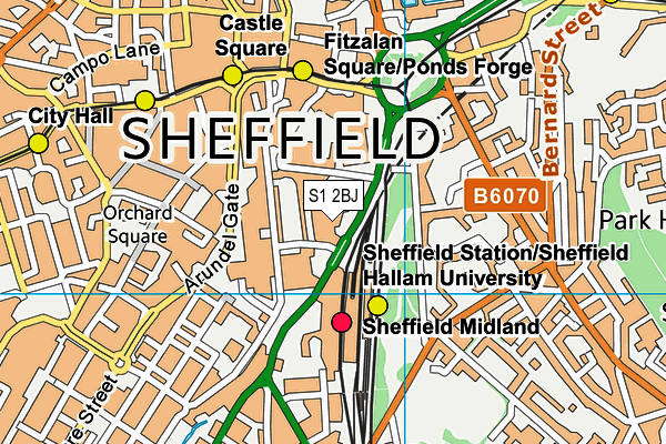 S1 2BJ map - OS VectorMap District (Ordnance Survey) S1 2BJ map - OS VectorMap District (Ordnance Survey)