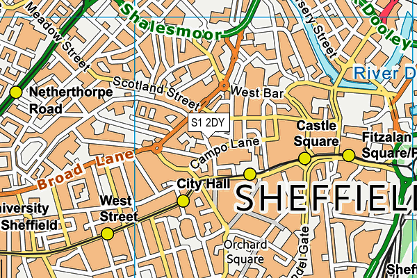S1 2DY map - OS VectorMap District (Ordnance Survey) S1 2DY map - OS VectorMap District (Ordnance Survey)