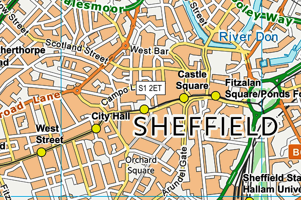 S1 2ET map - OS VectorMap District (Ordnance Survey) S1 2ET map - OS VectorMap District (Ordnance Survey)