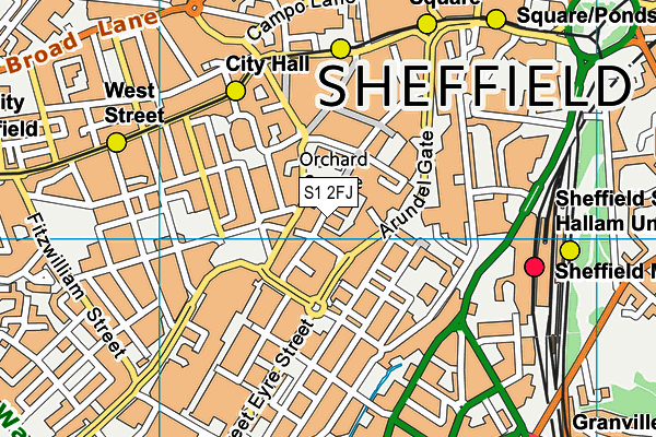 S1 2FJ map - OS VectorMap District (Ordnance Survey) S1 2FJ map - OS VectorMap District (Ordnance Survey)