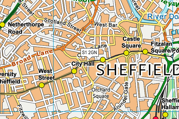 S1 2GN map - OS VectorMap District (Ordnance Survey) S1 2GN map - OS VectorMap District (Ordnance Survey)