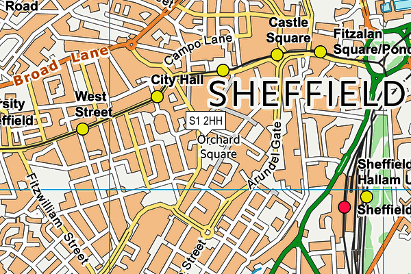 S1 2HH map - OS VectorMap District (Ordnance Survey) S1 2HH map - OS VectorMap District (Ordnance Survey)