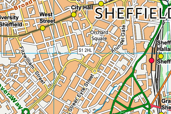 S1 2HL map - OS VectorMap District (Ordnance Survey) S1 2HL map - OS VectorMap District (Ordnance Survey)