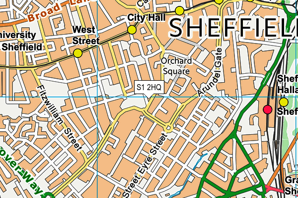 S1 2HQ map - OS VectorMap District (Ordnance Survey) S1 2HQ map - OS VectorMap District (Ordnance Survey)