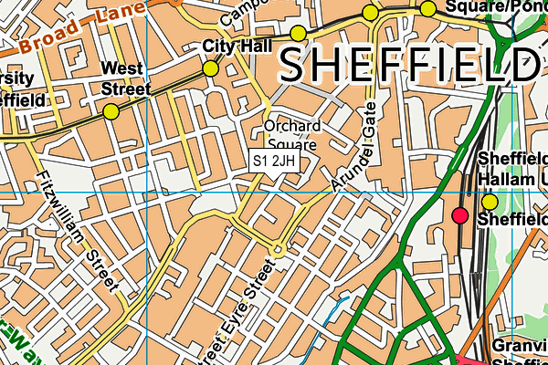 S1 2JH map - OS VectorMap District (Ordnance Survey) S1 2JH map - OS VectorMap District (Ordnance Survey)