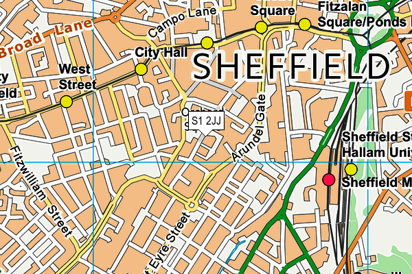S1 2JJ map - OS VectorMap District (Ordnance Survey) S1 2JJ map - OS VectorMap District (Ordnance Survey)