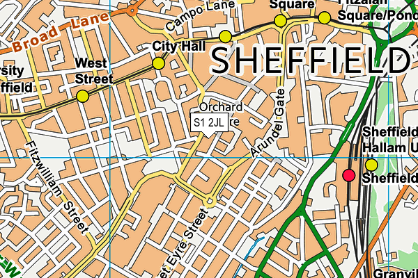 S1 2JL map - OS VectorMap District (Ordnance Survey) S1 2JL map - OS VectorMap District (Ordnance Survey)