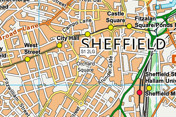 S1 2LG map - OS VectorMap District (Ordnance Survey) S1 2LG map - OS VectorMap District (Ordnance Survey)