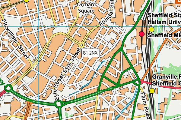 S1 2NX map - OS VectorMap District (Ordnance Survey) S1 2NX map - OS VectorMap District (Ordnance Survey)