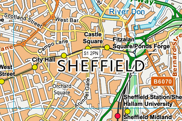 S1 2PN map - OS VectorMap District (Ordnance Survey) S1 2PN map - OS VectorMap District (Ordnance Survey)