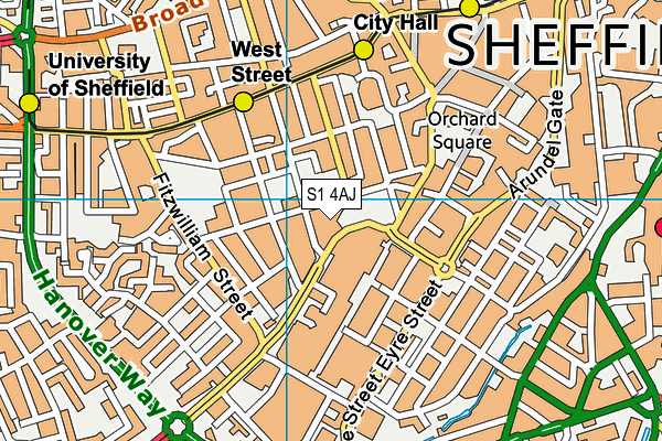 S1 4AJ map - OS VectorMap District (Ordnance Survey) S1 4AJ map - OS VectorMap District (Ordnance Survey)