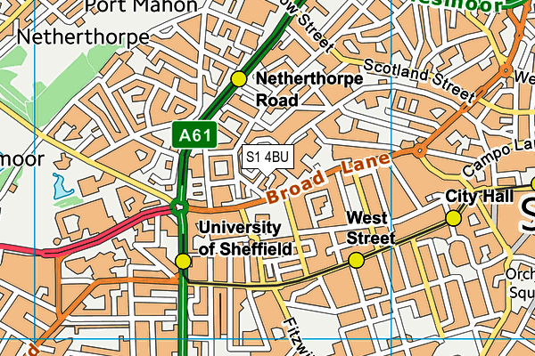 S1 4BU map - OS VectorMap District (Ordnance Survey) S1 4BU map - OS VectorMap District (Ordnance Survey)