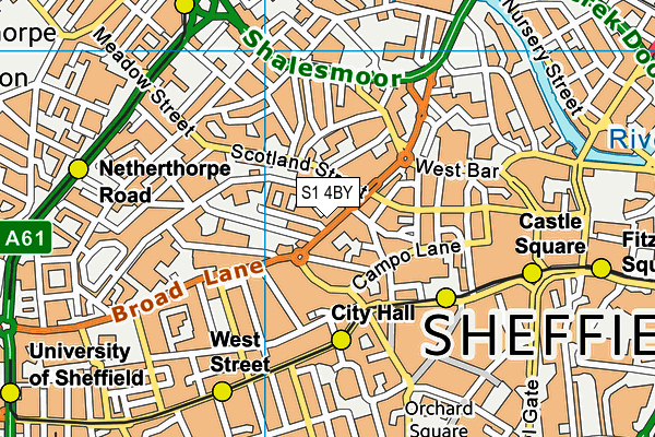 S1 4BY map - OS VectorMap District (Ordnance Survey) S1 4BY map - OS VectorMap District (Ordnance Survey)