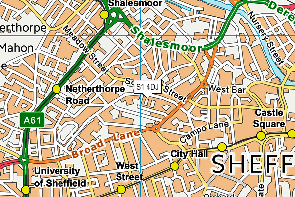 S1 4DJ map - OS VectorMap District (Ordnance Survey) S1 4DJ map - OS VectorMap District (Ordnance Survey)