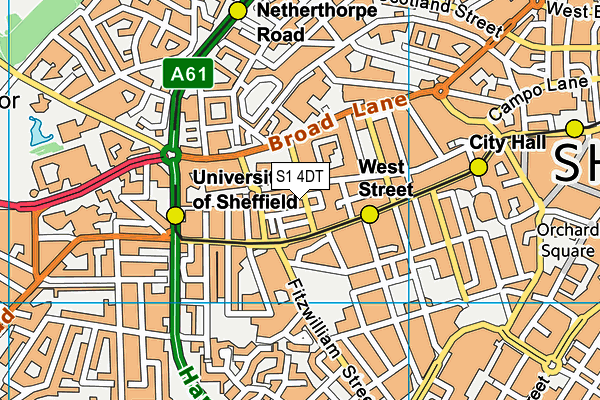 S1 4DT map - OS VectorMap District (Ordnance Survey) S1 4DT map - OS VectorMap District (Ordnance Survey)