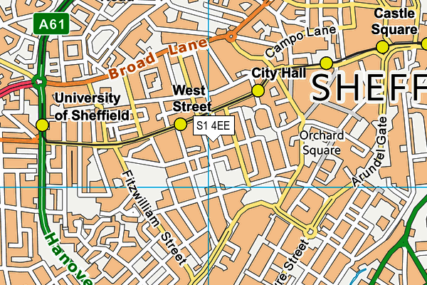 S1 4EE map - OS VectorMap District (Ordnance Survey) S1 4EE map - OS VectorMap District (Ordnance Survey)