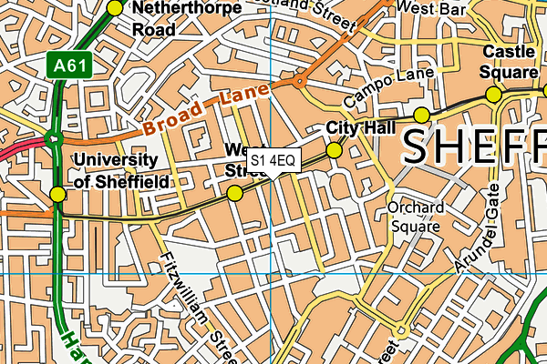 S1 4EQ map - OS VectorMap District (Ordnance Survey) S1 4EQ map - OS VectorMap District (Ordnance Survey)