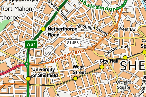 S1 4FB map - OS VectorMap District (Ordnance Survey) S1 4FB map - OS VectorMap District (Ordnance Survey)
