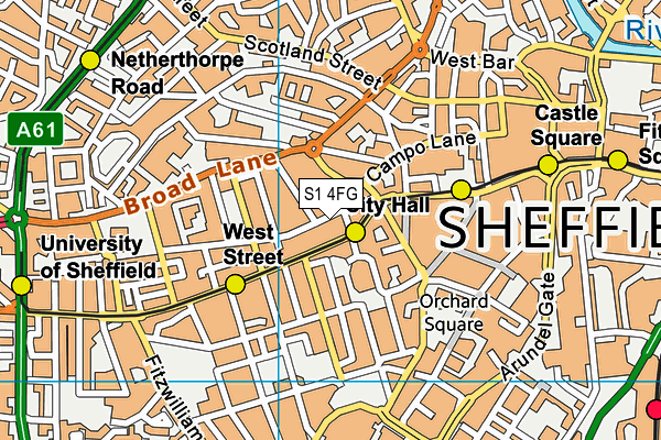 S1 4FG map - OS VectorMap District (Ordnance Survey) S1 4FG map - OS VectorMap District (Ordnance Survey)