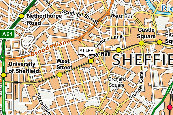S1 4FH map - OS VectorMap District (Ordnance Survey) S1 4FH map - OS VectorMap District (Ordnance Survey)