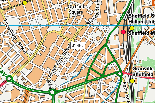 S1 4FL map - OS VectorMap District (Ordnance Survey) S1 4FL map - OS VectorMap District (Ordnance Survey)