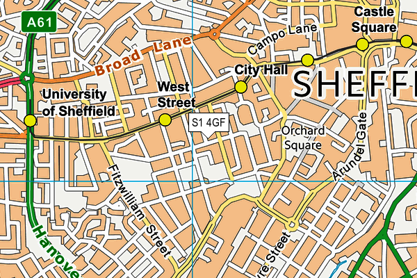 S1 4GF map - OS VectorMap District (Ordnance Survey) S1 4GF map - OS VectorMap District (Ordnance Survey)