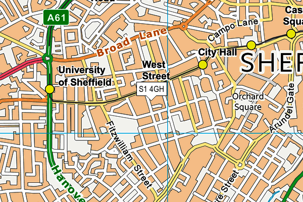 S1 4GH map - OS VectorMap District (Ordnance Survey) S1 4GH map - OS VectorMap District (Ordnance Survey)