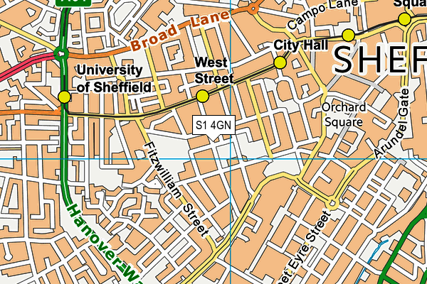 S1 4GN map - OS VectorMap District (Ordnance Survey) S1 4GN map - OS VectorMap District (Ordnance Survey)