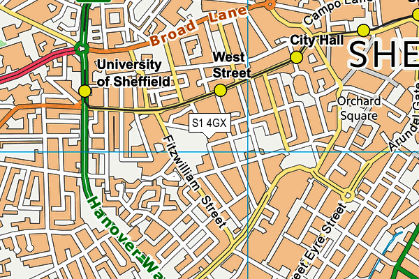 S1 4GX map - OS VectorMap District (Ordnance Survey) S1 4GX map - OS VectorMap District (Ordnance Survey)