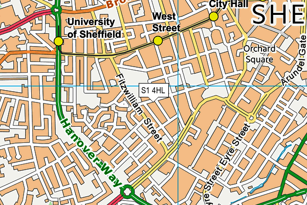S1 4HL map - OS VectorMap District (Ordnance Survey) S1 4HL map - OS VectorMap District (Ordnance Survey)