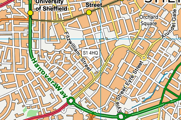 S1 4HQ map - OS VectorMap District (Ordnance Survey) S1 4HQ map - OS VectorMap District (Ordnance Survey)
