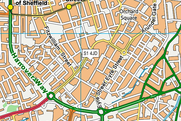 S1 4JD map - OS VectorMap District (Ordnance Survey) S1 4JD map - OS VectorMap District (Ordnance Survey)