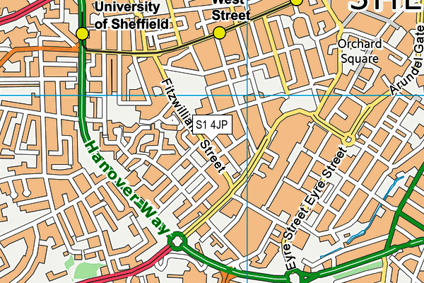 S1 4JP map - OS VectorMap District (Ordnance Survey) S1 4JP map - OS VectorMap District (Ordnance Survey)