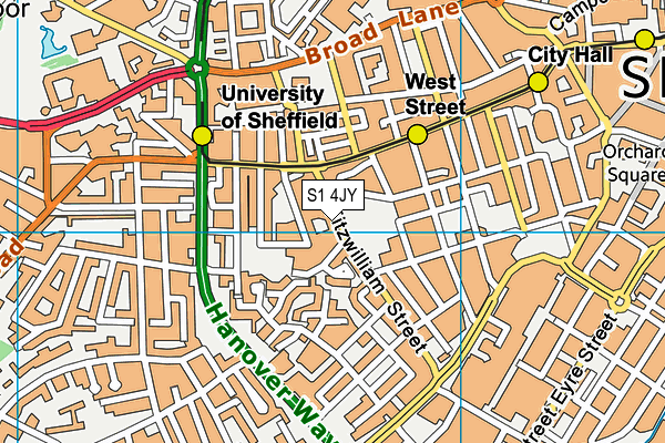 S1 4JY map - OS VectorMap District (Ordnance Survey) S1 4JY map - OS VectorMap District (Ordnance Survey)
