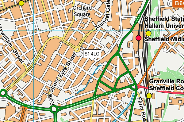 S1 4LG map - OS VectorMap District (Ordnance Survey) S1 4LG map - OS VectorMap District (Ordnance Survey)