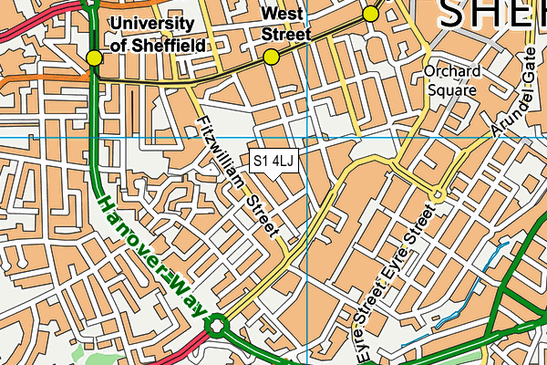 S1 4LJ map - OS VectorMap District (Ordnance Survey) S1 4LJ map - OS VectorMap District (Ordnance Survey)