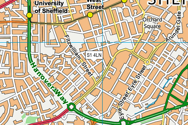 S1 4LN map - OS VectorMap District (Ordnance Survey) S1 4LN map - OS VectorMap District (Ordnance Survey)