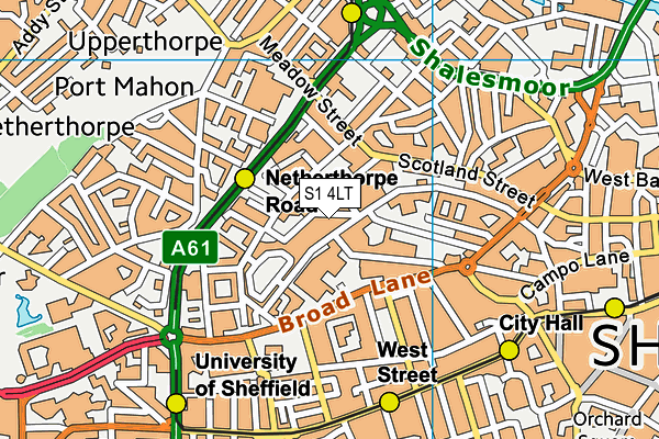 S1 4LT map - OS VectorMap District (Ordnance Survey) S1 4LT map - OS VectorMap District (Ordnance Survey)