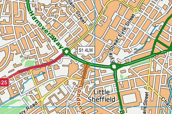 S1 4LW map - OS VectorMap District (Ordnance Survey) S1 4LW map - OS VectorMap District (Ordnance Survey)