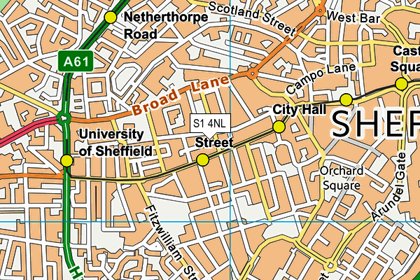 S1 4NL map - OS VectorMap District (Ordnance Survey) S1 4NL map - OS VectorMap District (Ordnance Survey)