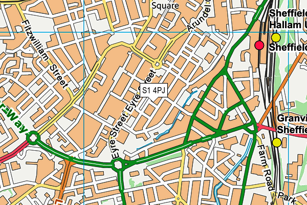 S1 4PJ map - OS VectorMap District (Ordnance Survey) S1 4PJ map - OS VectorMap District (Ordnance Survey)